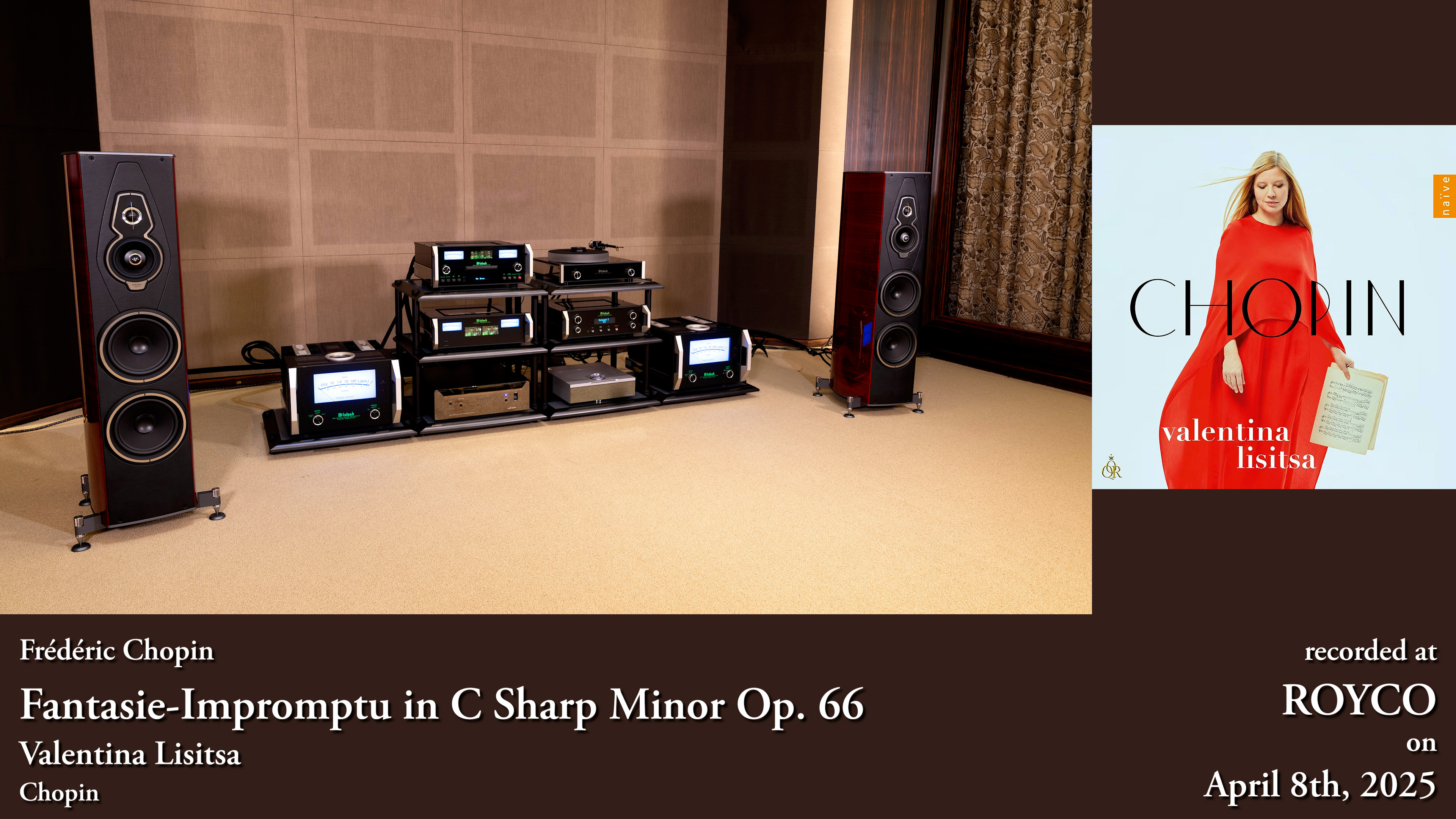 Sonus faber Amati G5 loudspeakers and the Valentina Lisitsa Chopin session at ROYCO
