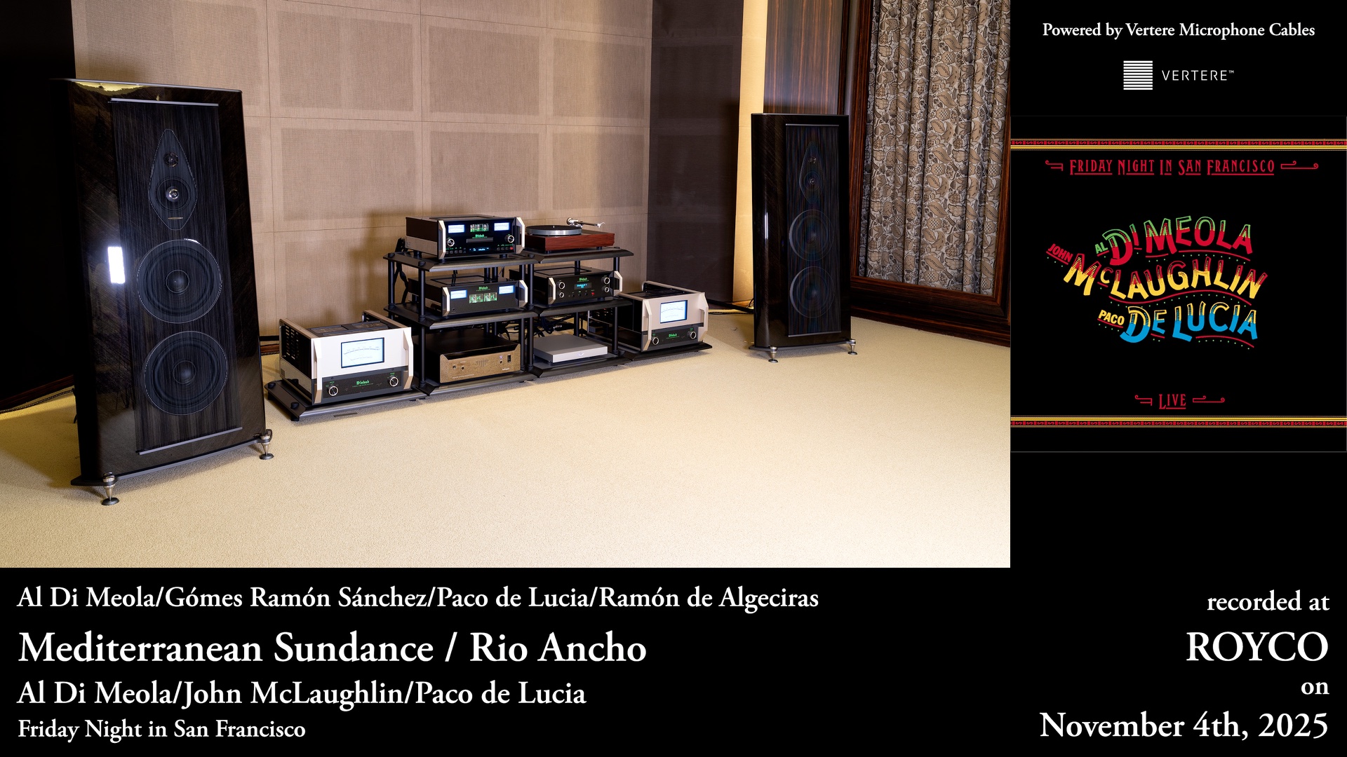 Sonus faber Stradivari G2 and McIntosh system at ROYCO for Mediterranean Sundance and Rio Ancho