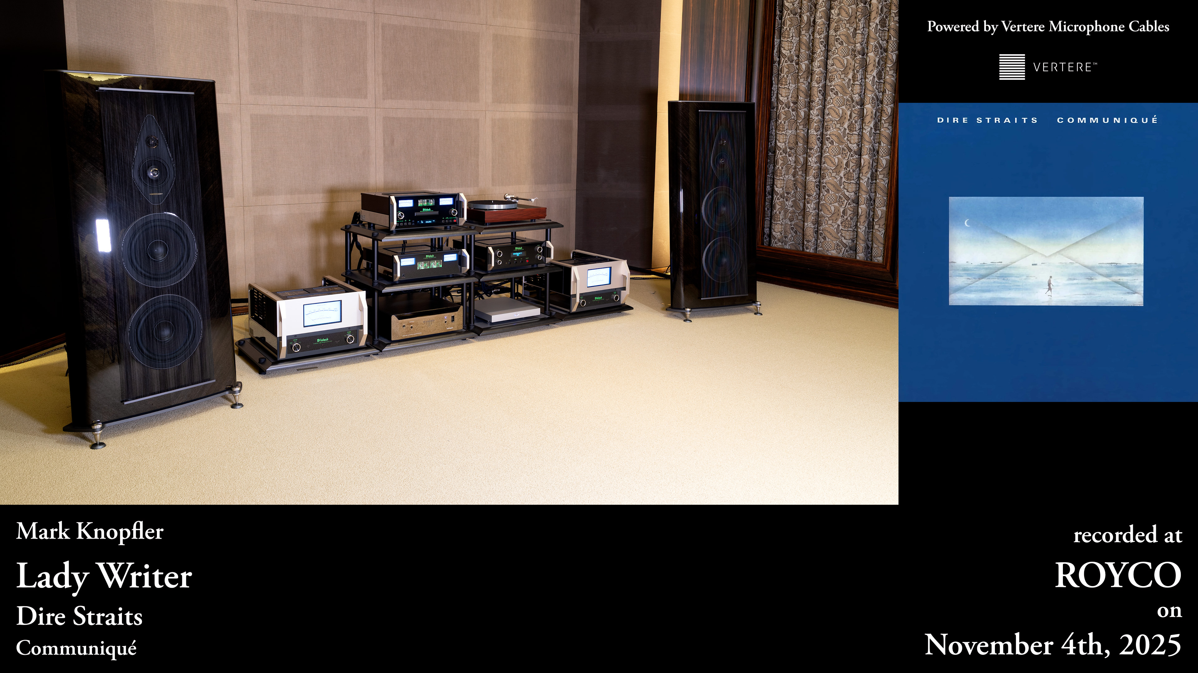 The Linn, McIntosh and Sonus faber system used for Dire Straits’ Lady Writer at ROYCO