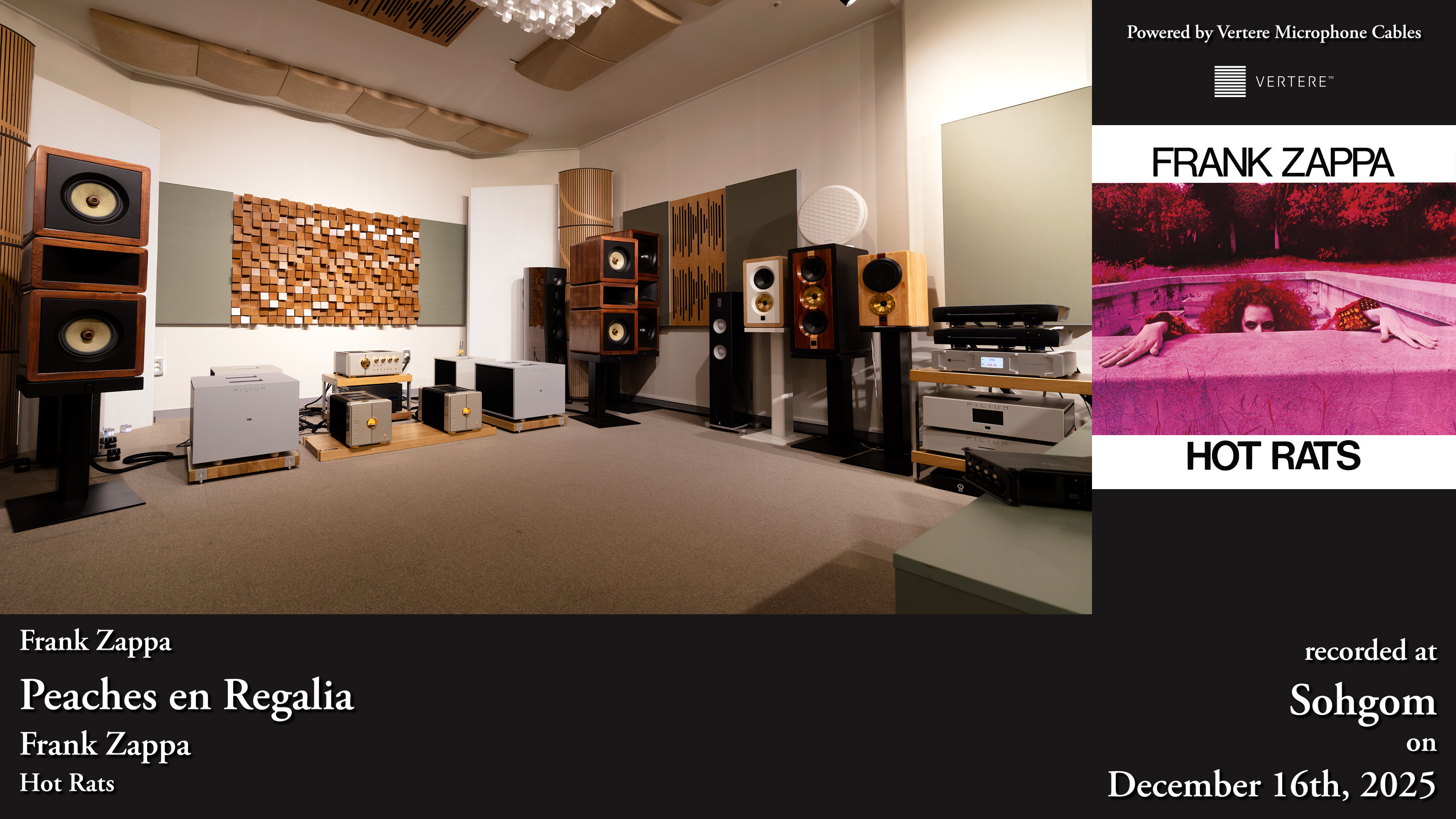 Klinger Favre STUDIO 20 loudspeakers and Riviera electronics at Sohgom beside HFI’s Peaches en Regalia session graphic