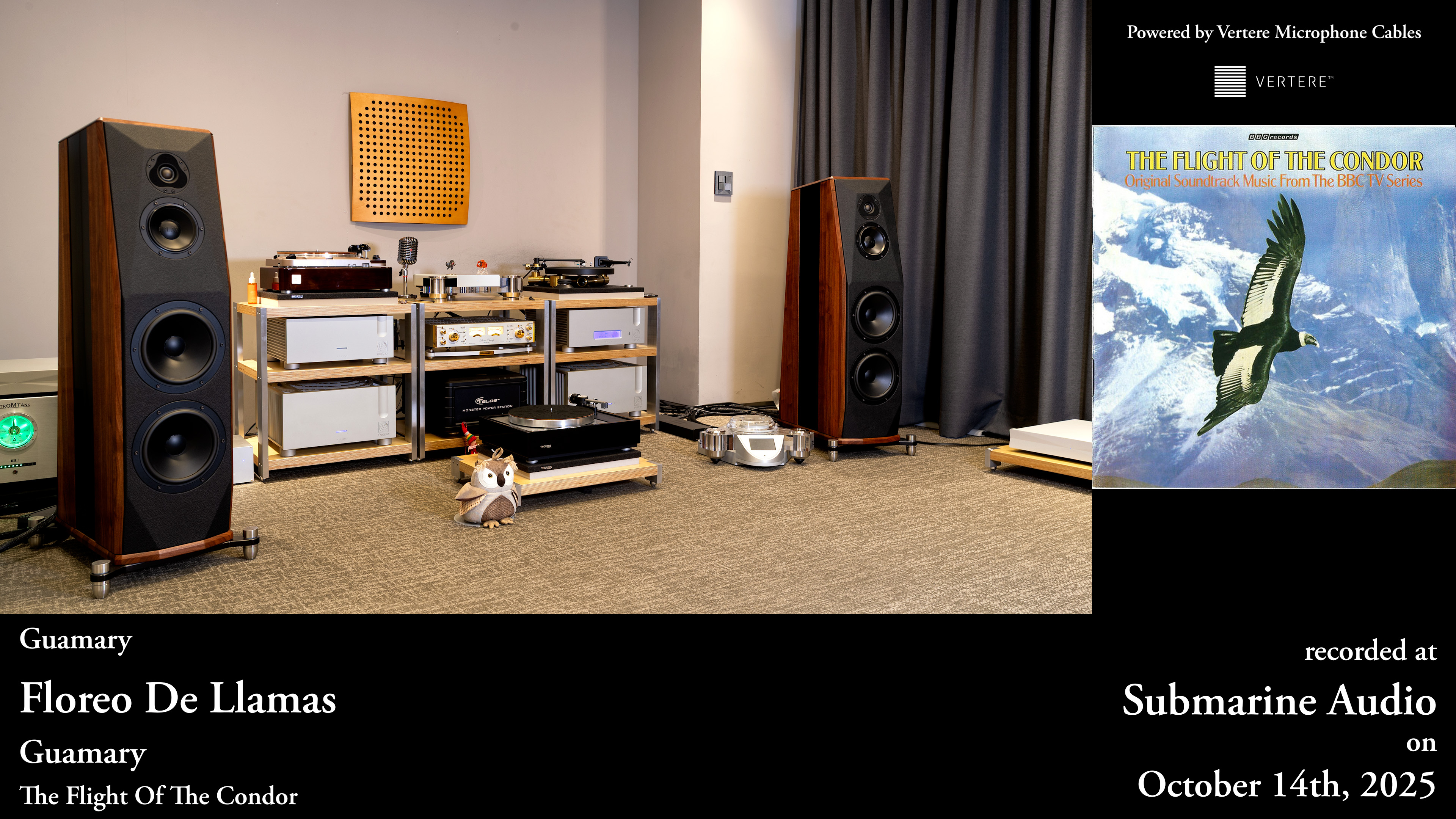 The Thorens, HSE, Ypsilon and Peak system used for Guamary’s Floreo de Llamas at Submarine Music & Audio