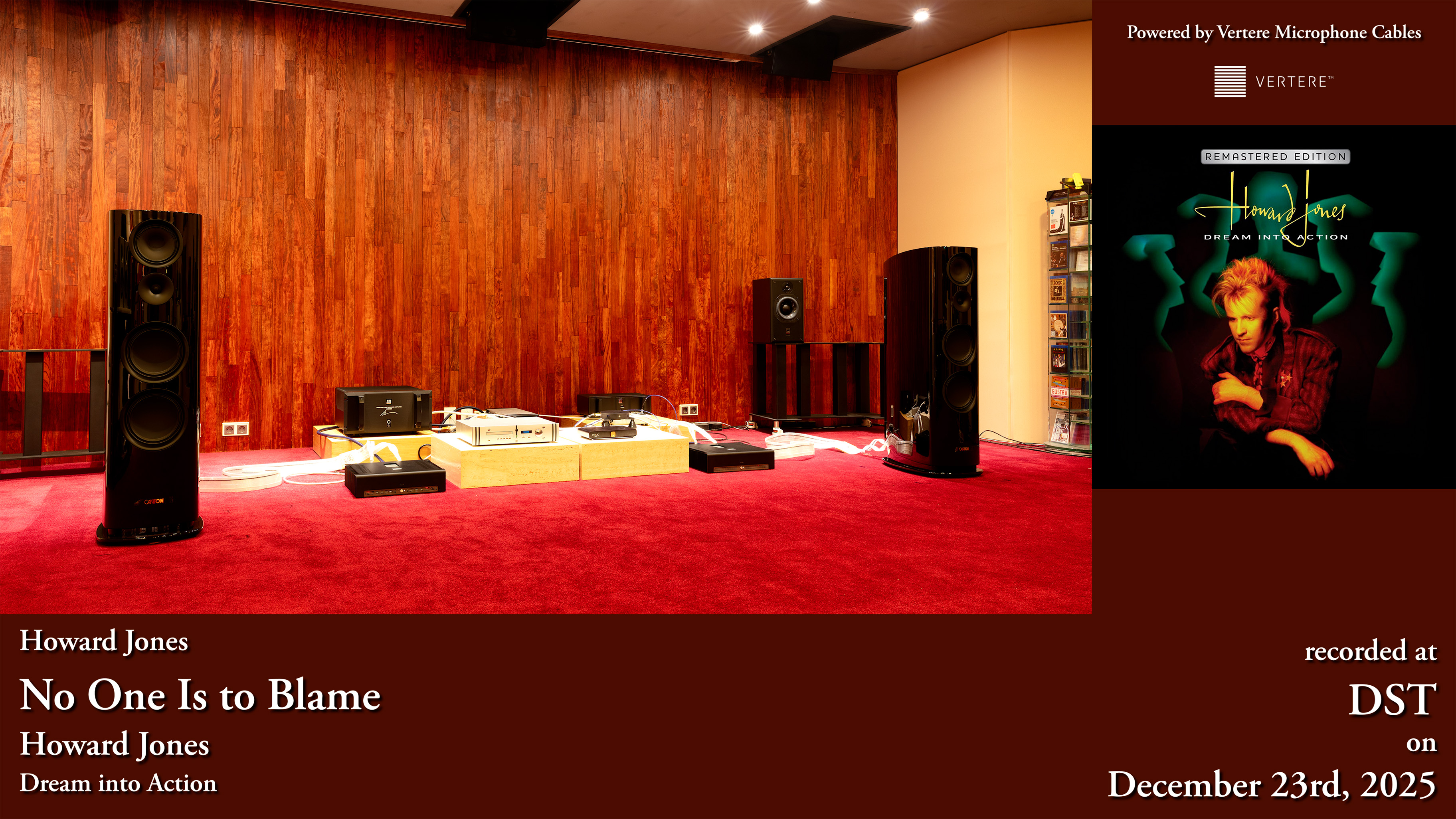 Canton Reference 2 loudspeakers and the Howard Jones No One Is to Blame session at Damino Sound Technology