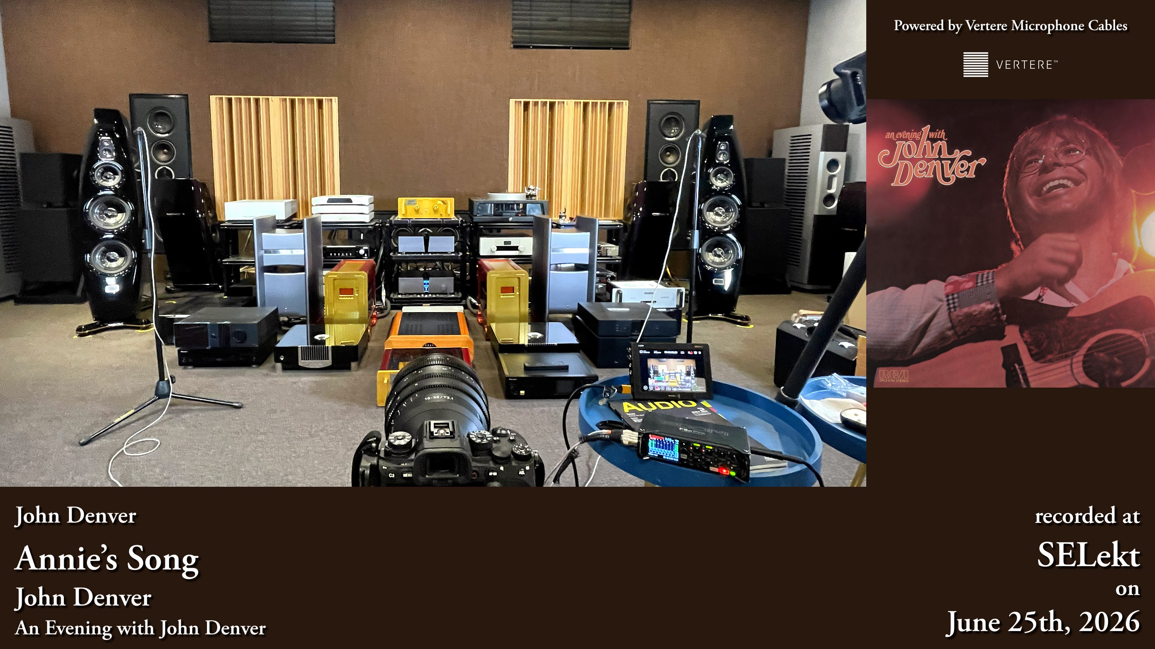 The Halcro, Kharma and MSB system prepared for the John Denver recording session at SELekt
