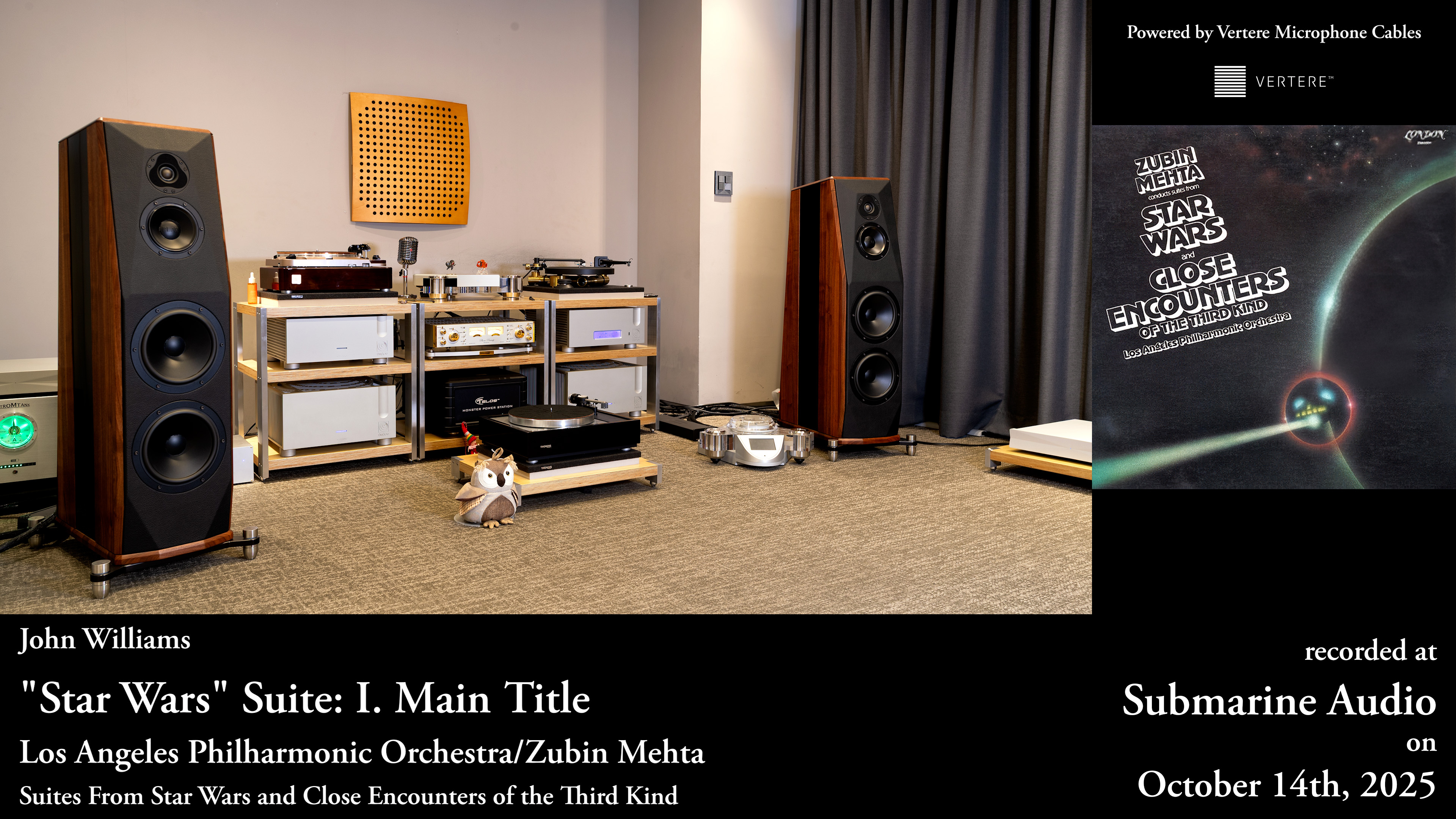 The Thorens, HSE, Ypsilon and Peak Consult system used for John Williams’ Star Wars Main Title at Submarine Music & Audio