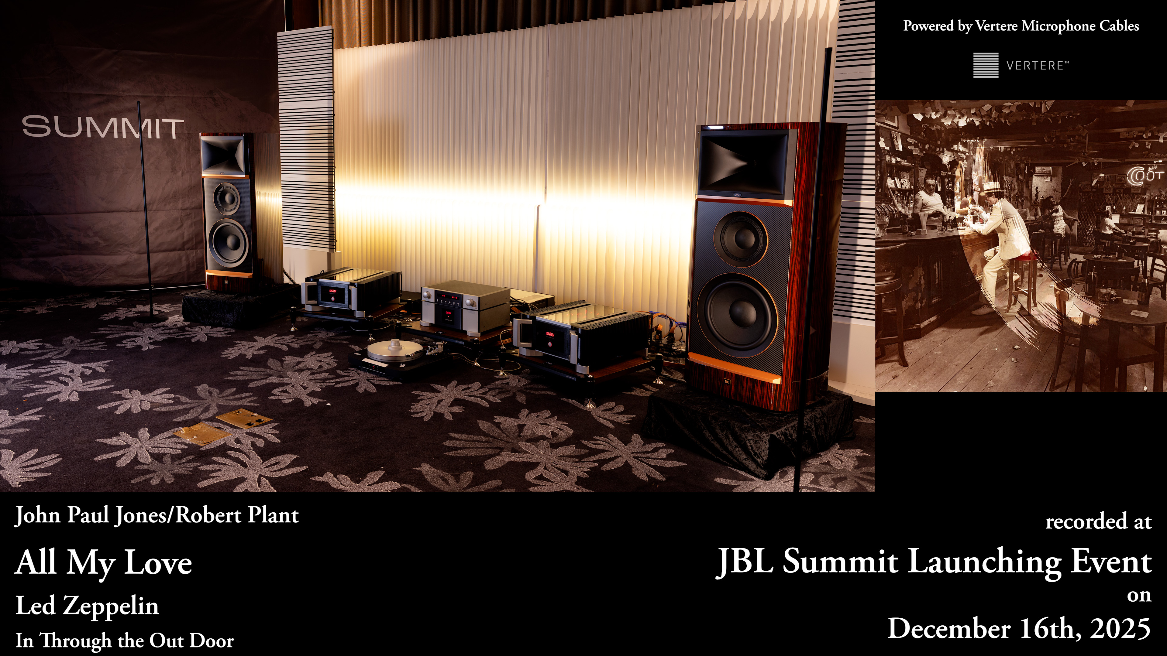 JBL Summit Makalu loudspeakers and Mark Levinson components at the JBL Summit Launching Event during HFI’s All My Love recording