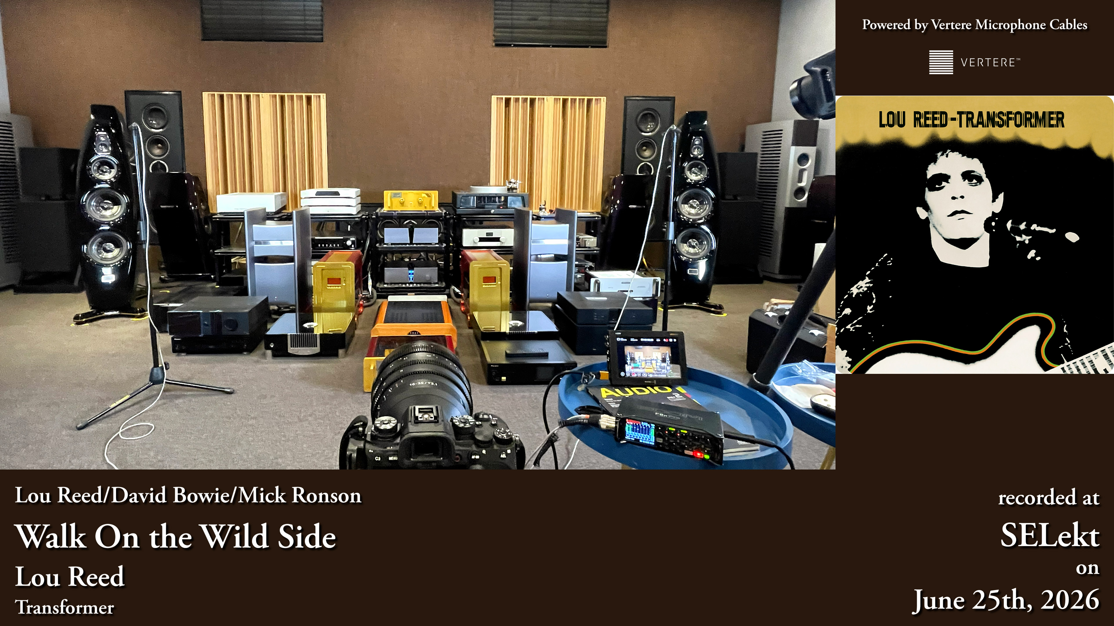 The Halcro, Kharma, MSB and Laufer system used for Lou Reed’s Walk On the Wild Side at SELekt
