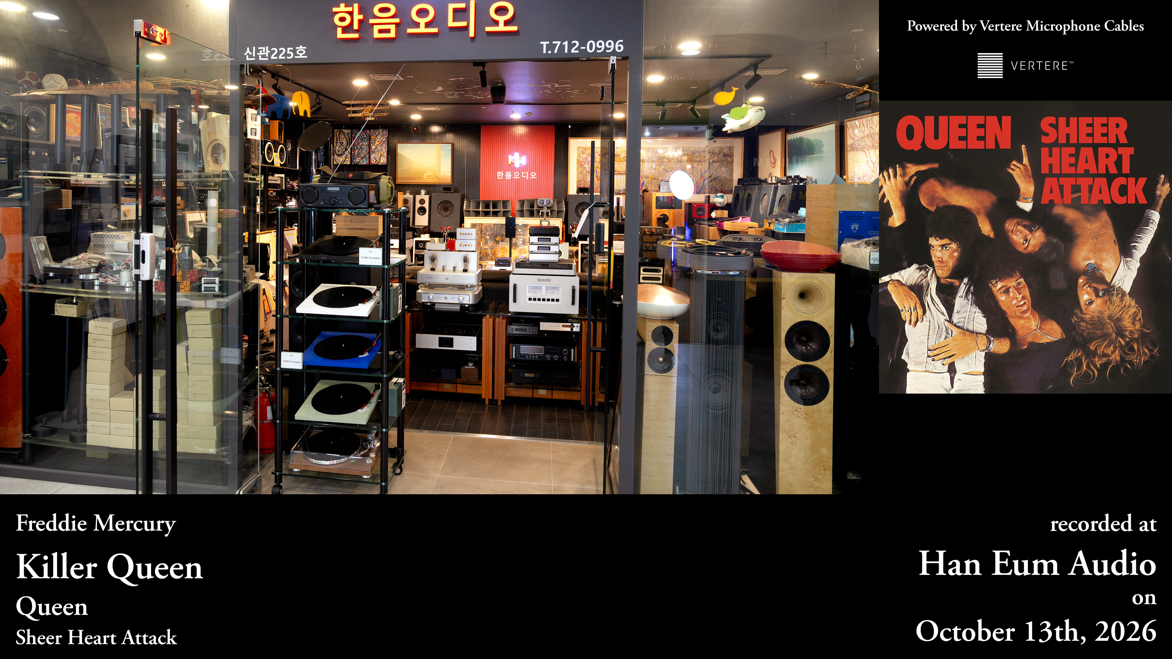 The Han Eum Audio room and the Queen source prepared for the Killer Queen recording session