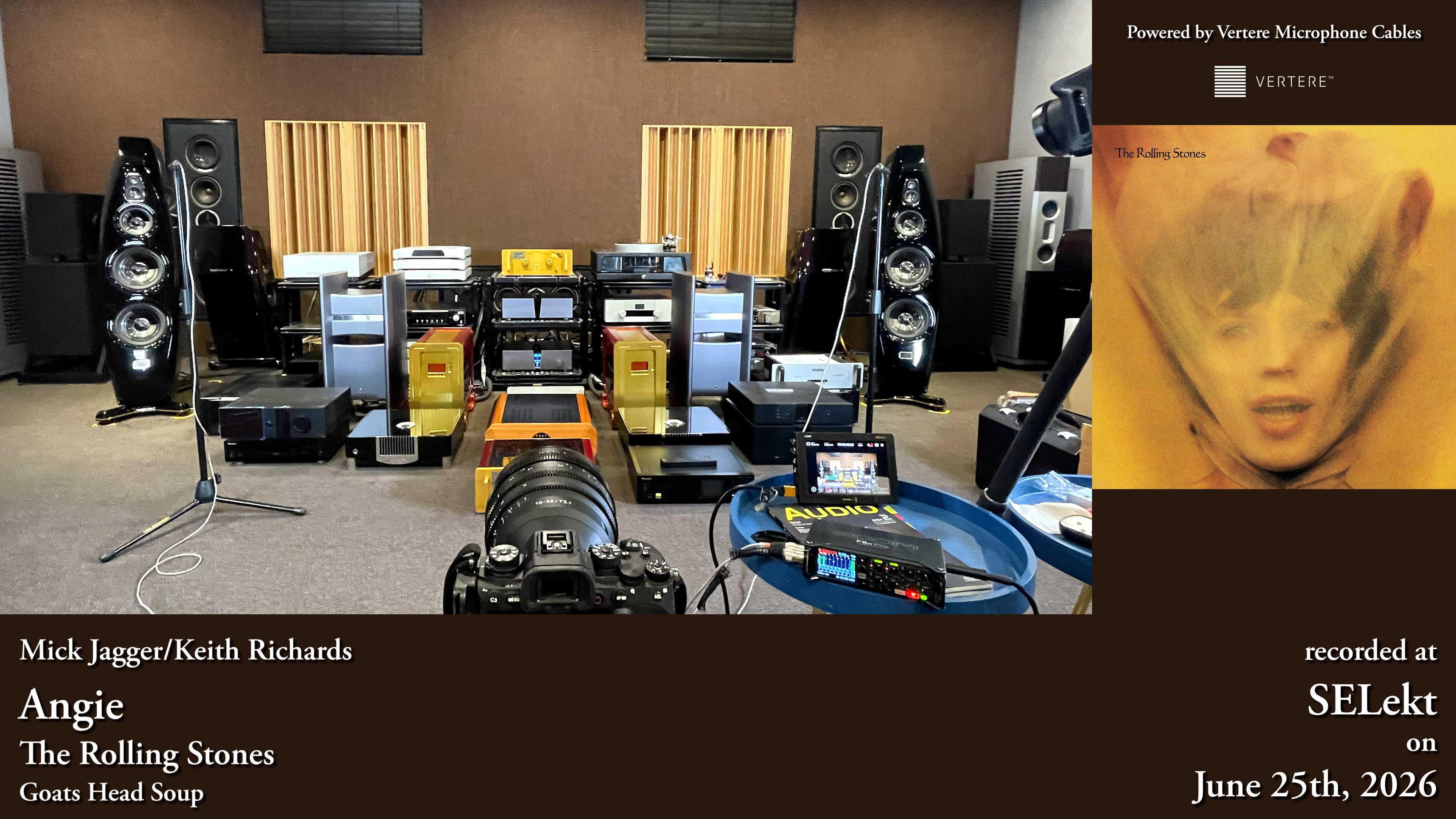 The Halcro, Kharma and MSB system used for The Rolling Stones’ Angie listening session at SELekt