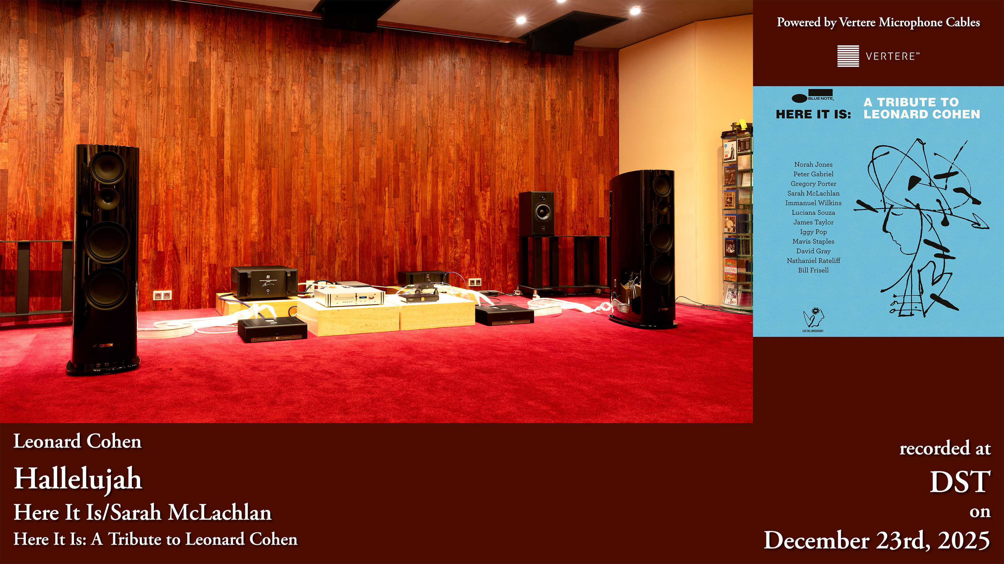 Canton Reference 2 loudspeakers during Sarah McLachlan’s Hallelujah listening session at Damino Sound Technology