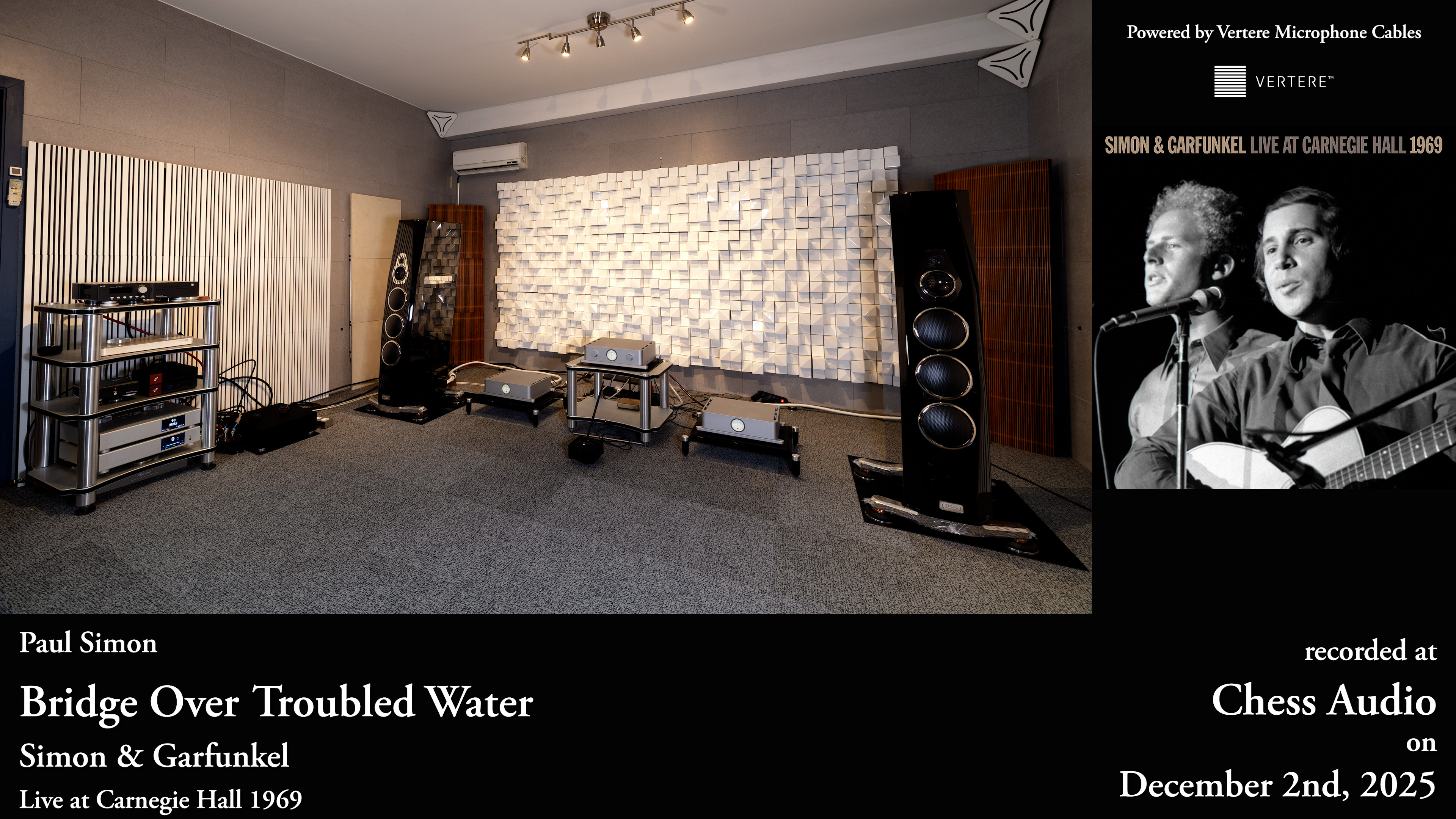 The Master Fidelity, Vinnie Rossi and Tidal system used for Simon and Garfunkel’s Bridge Over Troubled Water at Chess Audio