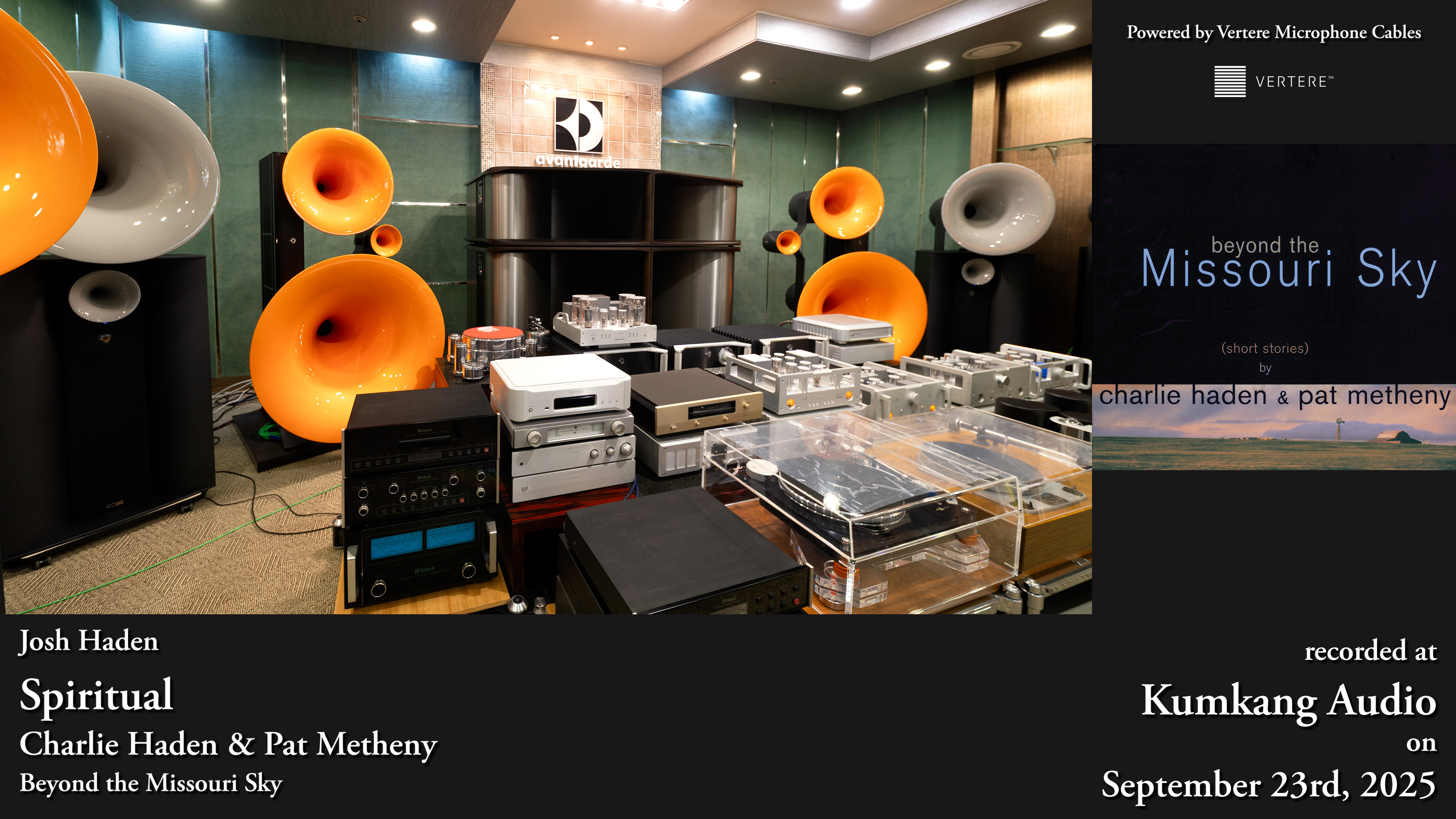 Avantgarde Acoustic Mezzo G3 horns and a Vertere turntable at Kumkang Audio in HFI’s Spiritual session frame